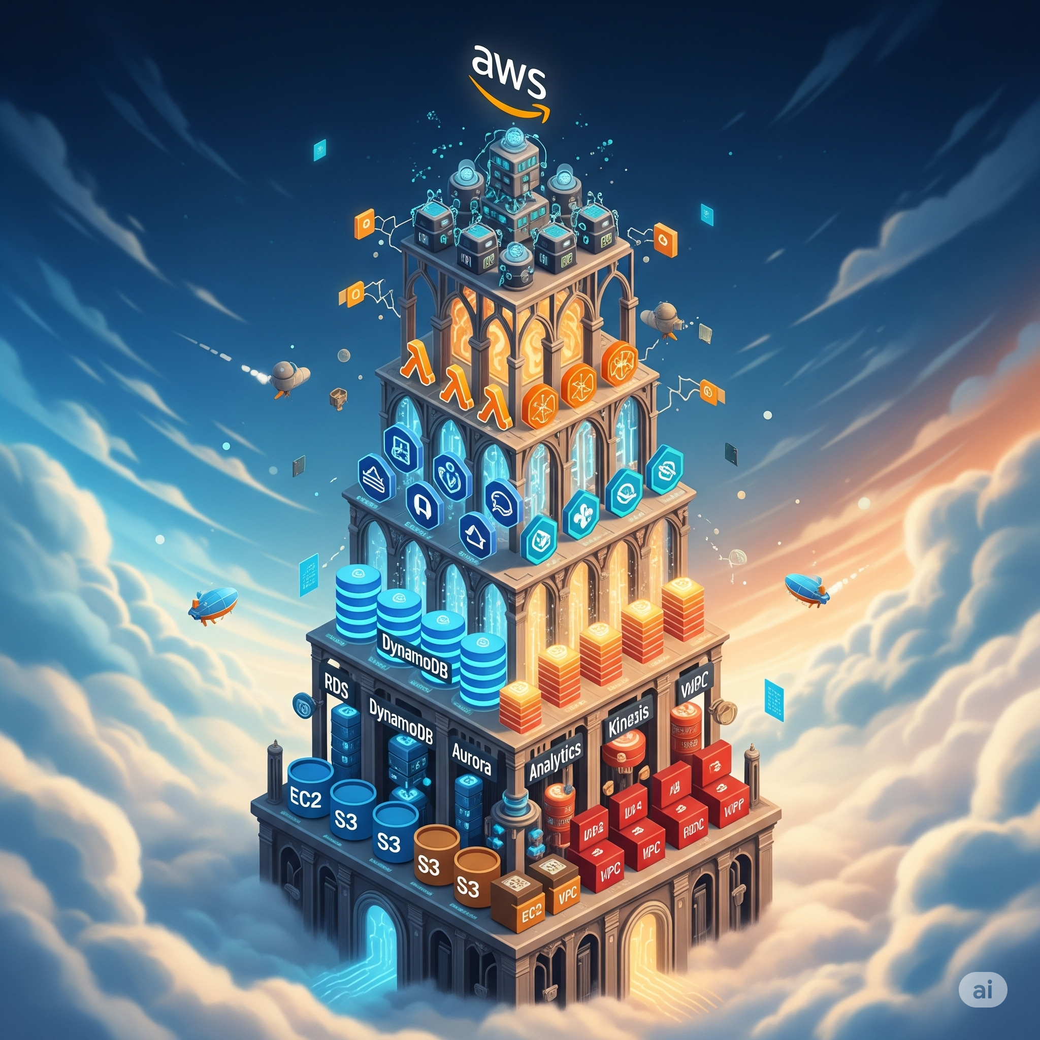 [AWSクイズタワーの画像]